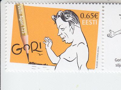 2019 Estonia Vello Agori 'Gori' Cartoonist  (Scott 888) MNH