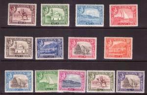 ADEN 1939 Definitive set lightly hinged.