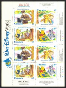 Canada Sc# BK194 Booklet MNH 1996 45c Winnie The Pooh