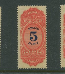 Hawaii R15 Mint Revenue Stamp NH (Stock Hawaii Bx 882)