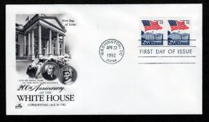 U.S. 1992 FDC Flag Over White House!