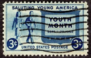 1948, US 3c, Girl and Boy Carrying Books, Used, Sc 963