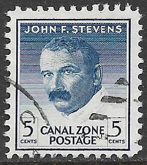 US CANAL ZONE 1946-49 5c John F Stevens Portrait Issue Sc 139 VFU