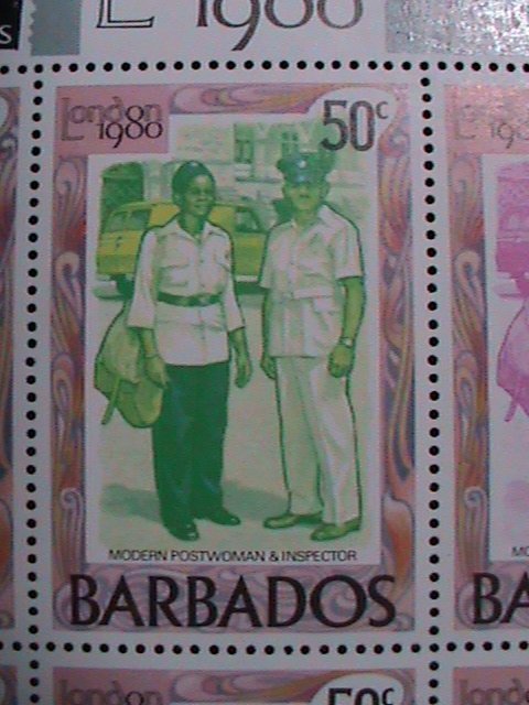 ​BARBADOS-1980-SC#533-LONDON'80 INTERNATIONAL STAMP SHOW MNH-S/S-VERY FINE