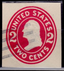 United States, 1907-16, 2 cent Washington Envelope Stamp, Scott#U406, used