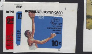 Dominican Republic Sports SC 368-70 Imperf MNH (2gmx)