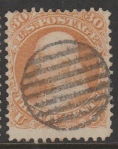 U.S. Scott Scott #71 Franklin Stamp - Used Single - Neat Fancy Cancel