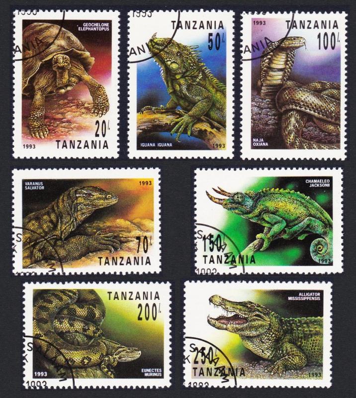 Tanzania Reptiles 7v CTO SG#1528-1533 SC#1128-1134 MI#1503-1509