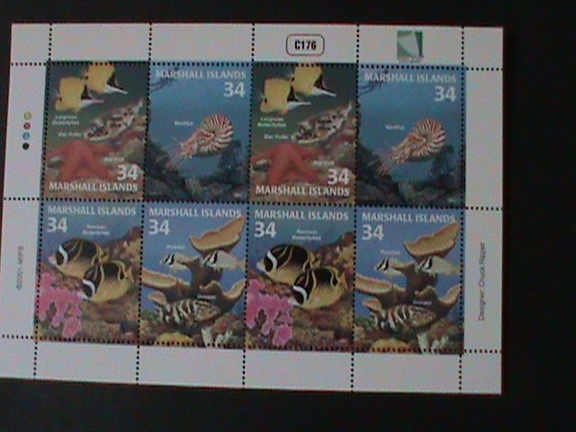 MARSHALL ISLANDS-2001-SC#782- MARINE LIFE-MNH SHEET-VF WE SHIP TO WORLDWIDE.