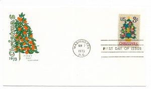 US 1508 8c Christmas Tree on FDC Farnam Cachet Unaddressed ECV $12.50