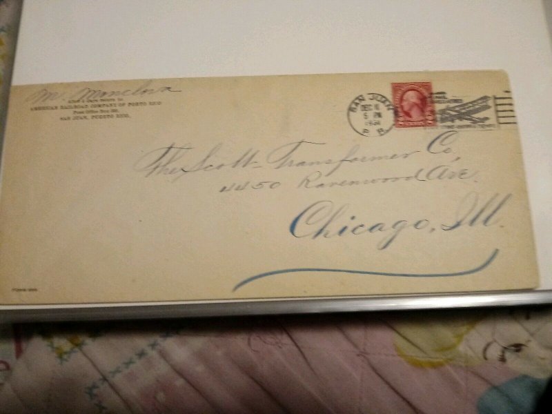 1931 Airmail Cover Puerto Rico To Chicago, Ill