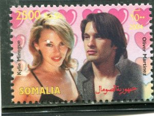 Somalia 2004 KYLIE MINOGUE & OLIVER MARTINEZ 1 value Perforated Mint (NH)