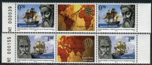 BOSNIA SERBIA(083) - Explorers Marco Polo and Amerigo Vespucci - MNH Middle Row