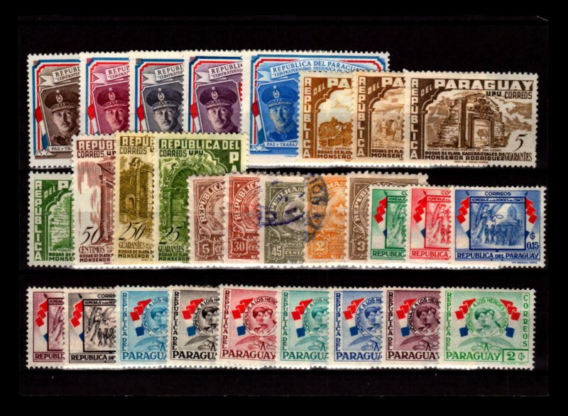 Paraguay 29 Mint and Used, some faults - C2501