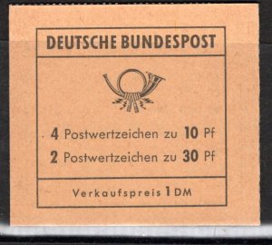 Germany Bund Scott # 1075a, mint nh, cpl stamp booklet, Mi # MH16a