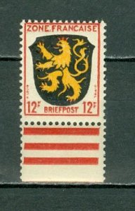 GERMANY 1945-46 FRENCH OCCUPATION #4N6 MARGIN STAMP MNH