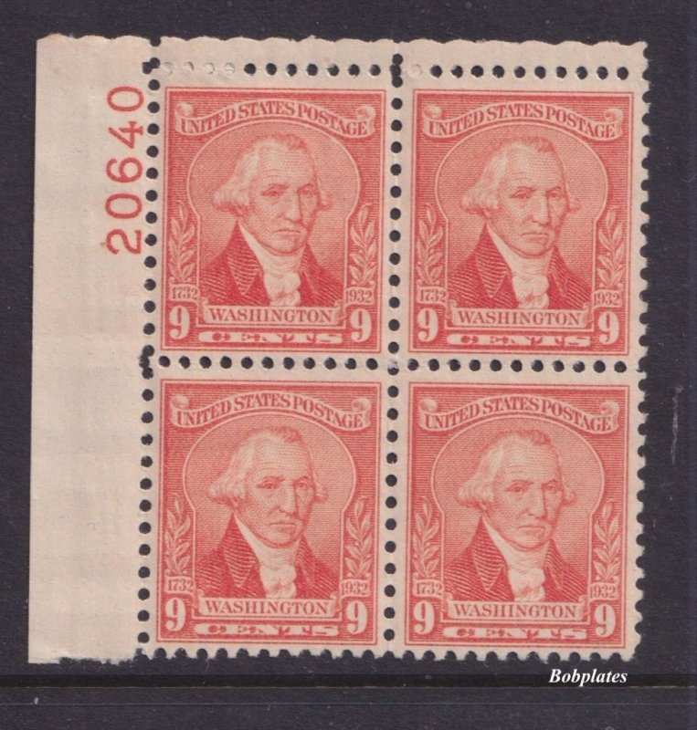 BOBPLATES #714 Washington Upper Left Plate Block 20640 F-VF NH SCV=$45 *