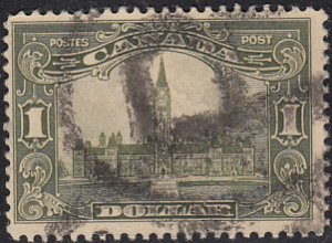 Canada 1928-29 used Sc 159 $1 Parliament