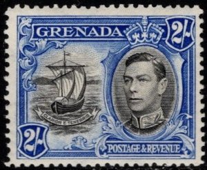 1937 Grenada Scott#- 140 2 Shilling Seal/Colony King George VI Perf 12 1/2 MNH