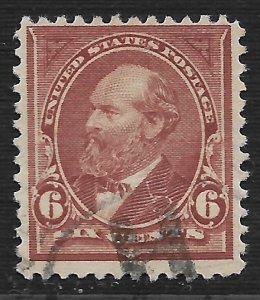 US #256 6c Garfield - See Note