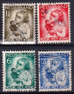 Netherlands 1934 Children Stamps Sc.B73 /B76 Used