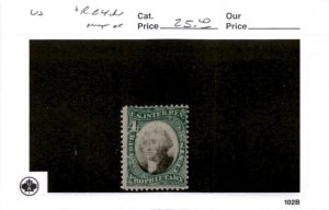 United States Postage Stamp, #RB4b Mint Hinged, 1874 Revenue Washington (AE)