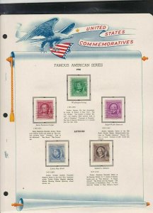 united states commemoratives famous american series 1940 stamps page ref 18261