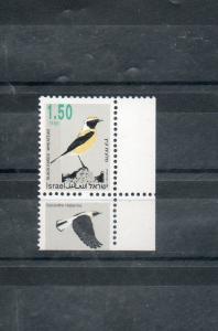 Israel Scott #1144 1992 Songbird 1.50NIS Phosphor Left Tab MNH!!