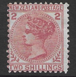 NZ 1878 2s Queen Victoria First Sideface.  Deep rose.  MH