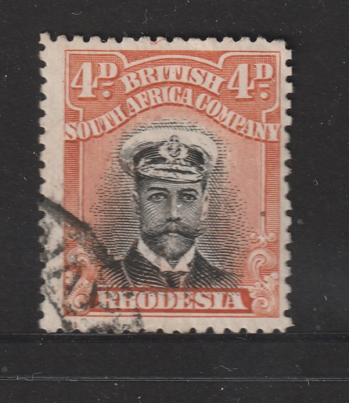 Rhodesia  a used KGV 4d die 1 perf 14