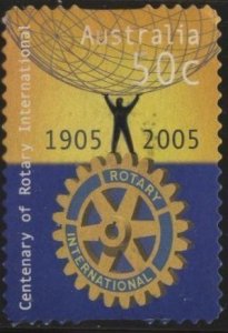 Australia 2384 (used) 50c Rotary International (2005)