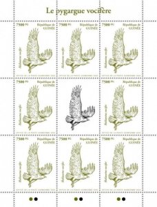 Guinea - 2020 African Fish Eagle Birds - 8 Stamp Sheet - GU200236c1