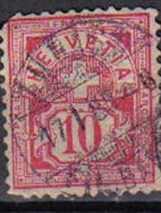 SWITZERLAND, 1882, used 10c.