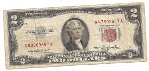 $2.00 US Note Series 1953
