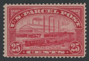 USA Q9 - 25 cent Parcel Post - Fine Mint light hinged Cat $52.50