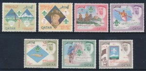QATAR 1967 Mi 316-322 Sc 109-115 60th Anniversary of the Scouts MNH