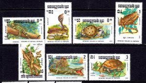 Cambodia 1983 Reptiles Complete Mint MNH Set SC 420-426