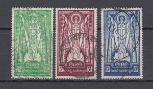 J44149 JL Stamps 1943-5 ireland set used #121-3 st patrick