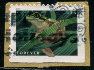 5398 US (55c) Frogs - Squirrel Tree Frog SA, used on paper