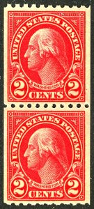 U.S. #606 MINT PAIR OG NH