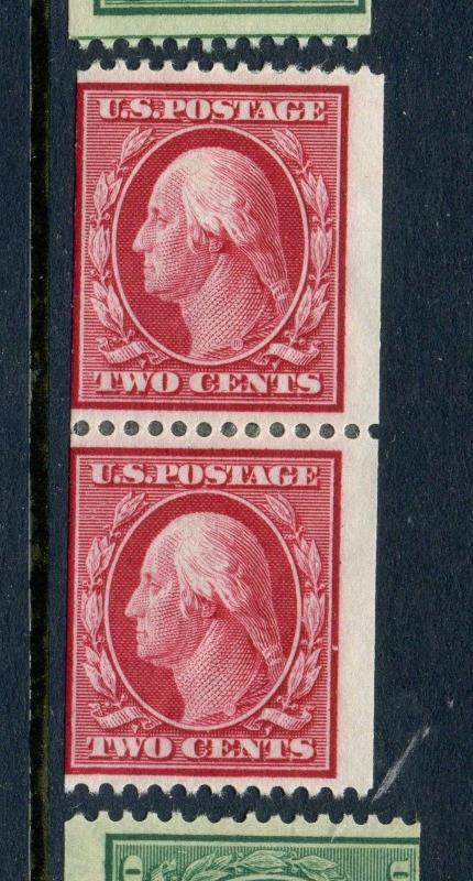 Scott #349 Washington  Mint Coil Pair  of 2 Stamps (Stock #349-10)