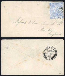 Barbados 2 1/2d Jubilee on Cover