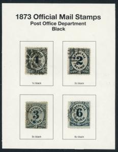 United States Official Stamps #O47-O50 Used Fancy Cancel Group NICE!    S1290