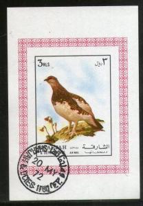 Sharjah - UAE 1972  Birds Animals Fauna M/s Cancelled # 3961