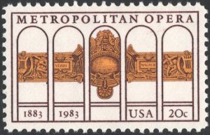 SC#2054 20¢ Metropolitan Opera Single (1983) MNH