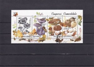 SA24b Romania 1994 Edible Mushrooms used sheet