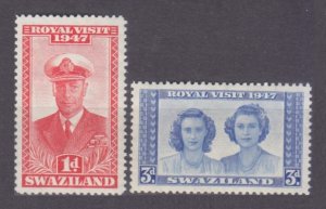 1947 Swaziland 44,46 King George VI / The Royal Family