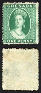 Grenada SG4 1d Green wmk Small Star (sideways) Rough Perf 14 to 16 M/M