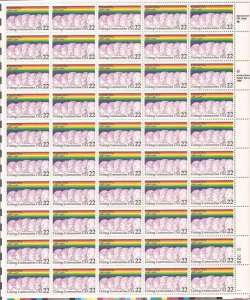 US Stamp - 1987 United Way - 50 Stamp Sheet -   #2275