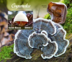 Guinea-Bissau - 2020 Mushrooms, Silky Sheath - Stamp Souvenir Sheet - GB200401b